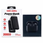 Ven-Dens 20,000mAh Power Bank এবং পেয়ে যান AirPods Pro 2 Black একদম ফ্রি!