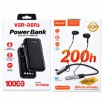 এখনই নিন VEN-DENS 10,000mAh Power Bank এবং সাথে পাচ্ছেন RECRSI 200H Neckband একদম ফ্রি! 🎁